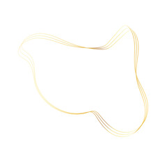 Gold liquid geometric shapes. Graphic elements