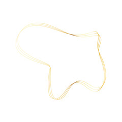 Gold liquid geometric shapes. Graphic elements