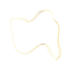 Gold liquid geometric shapes. Graphic elements