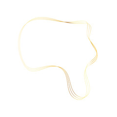 Gold liquid geometric shapes. Graphic elements