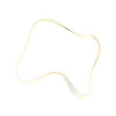 Gold liquid geometric shapes. Graphic elements