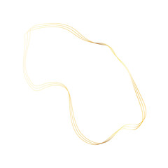 Gold liquid geometric shapes. Graphic elements