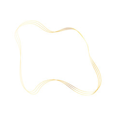 Gold liquid geometric shapes. Graphic elements