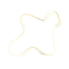 Gold liquid geometric shapes. Graphic elements