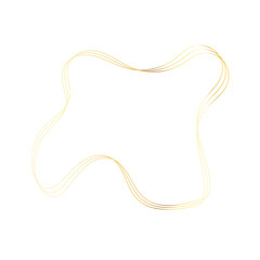 Gold liquid geometric shapes. Graphic elements