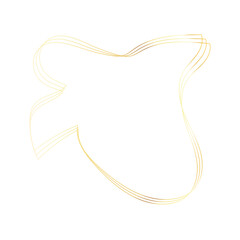 Gold liquid geometric shapes. Graphic elements