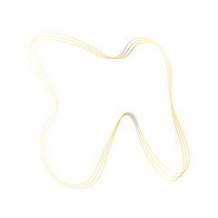 Gold liquid geometric shapes. Graphic elements