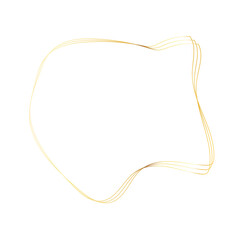 Gold liquid geometric shapes. Graphic elements