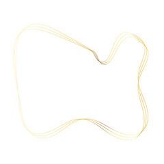 Gold liquid geometric shapes. Graphic elements