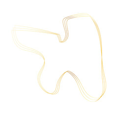 Gold liquid geometric shapes. Graphic elements