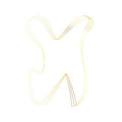 Gold liquid geometric shapes. Graphic elements