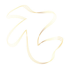 Gold liquid geometric shapes. Graphic elements