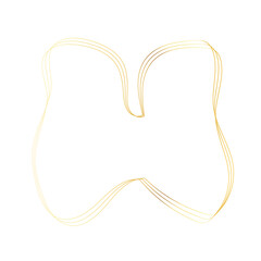 Gold liquid geometric shapes. Graphic elements