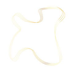 Gold liquid geometric shapes. Graphic elements