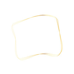 Gold liquid geometric shapes. Graphic elements