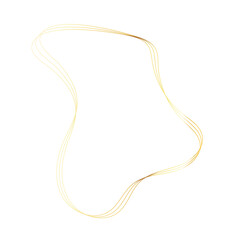 Gold liquid geometric shapes. Graphic elements