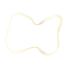 Gold liquid geometric shapes. Graphic elements