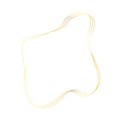 Gold liquid geometric shapes. Graphic elements