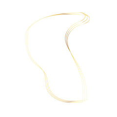 Gold liquid geometric shapes. Graphic elements