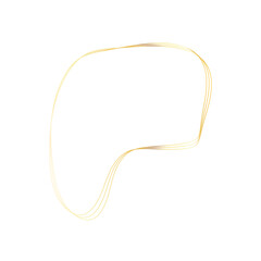 Gold liquid geometric shapes. Graphic elements