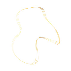 Gold liquid geometric shapes. Graphic elements