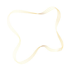 Gold liquid geometric shapes. Graphic elements