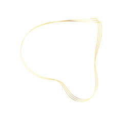 Gold liquid geometric shapes. Graphic elements