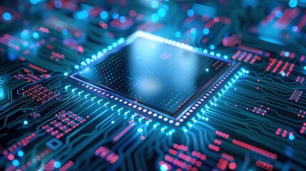 Fototapeta premium Quantum computing in cybersecurity, advanced data encryption, next-gen security