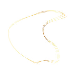 Gold liquid geometric shapes. Graphic elements