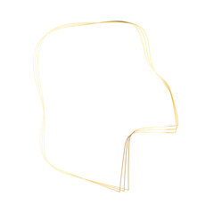 Gold liquid geometric shapes. Graphic elements