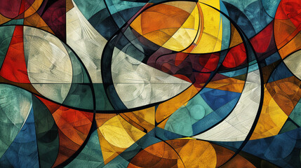 Modern Abstract wallpapers and backgrounds. Cubism abstract wallpaper. Circle Abstract wallpaper.