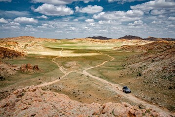 mongolian traffic intersection, at Baga Gazriin Chuluu © Benjamin