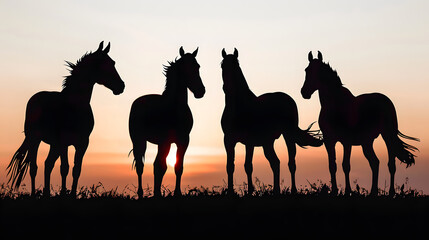 horse silhouettes