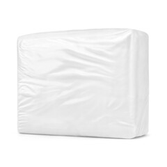 An image of a White Diaper Package isolated on a white background