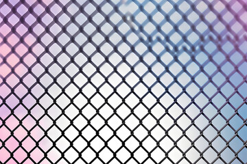 Naklejka premium Wire mesh fence, background. Vector illustration