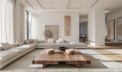 Serene and Minimalist Living Room with Modern Decor