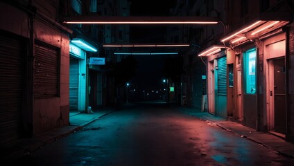  Neon lit streets whispered stories of nocturnal encounters  ai_generated