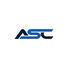 Modern Simple Initial ASC Creative Business Icon Design Template Logo