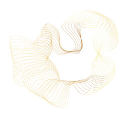 Abstract Gold liquid geometric element, shapes