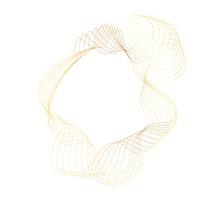 Abstract Gold liquid geometric element, shapes