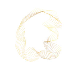 Abstract Gold liquid geometric element, shapes