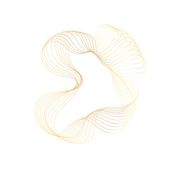 Naklejka premium Abstract Gold liquid geometric element, shapes