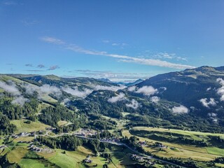 Overview from Pimzgau over the Austrian Alps