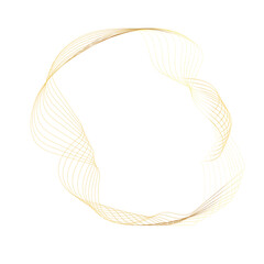 Obraz premium Abstract Gold liquid geometric element, shapes