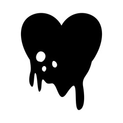 Melting heart icon, Melting love