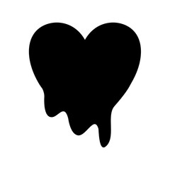 Melting heart icon, Melting love