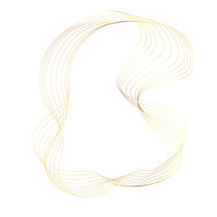 Abstract Gold liquid geometric element, shapes