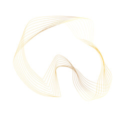 Abstract Gold liquid geometric element, shapes