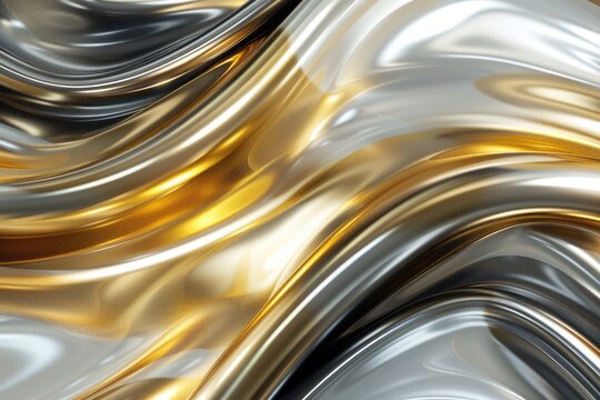 A beautiful abstract background featuring gold and silver patterns