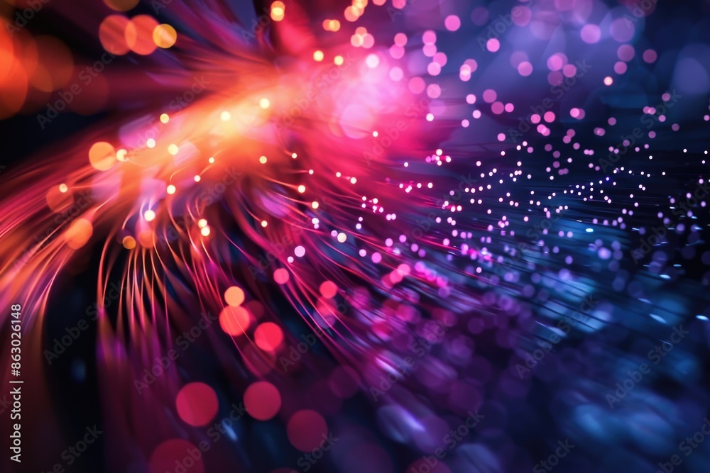 Poster a close-up view of a vibrant light cluster